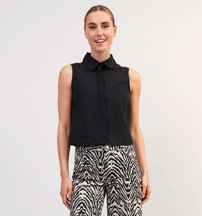JDY Connie Zwart Blouse zonder Mouwen voor dames (359074)