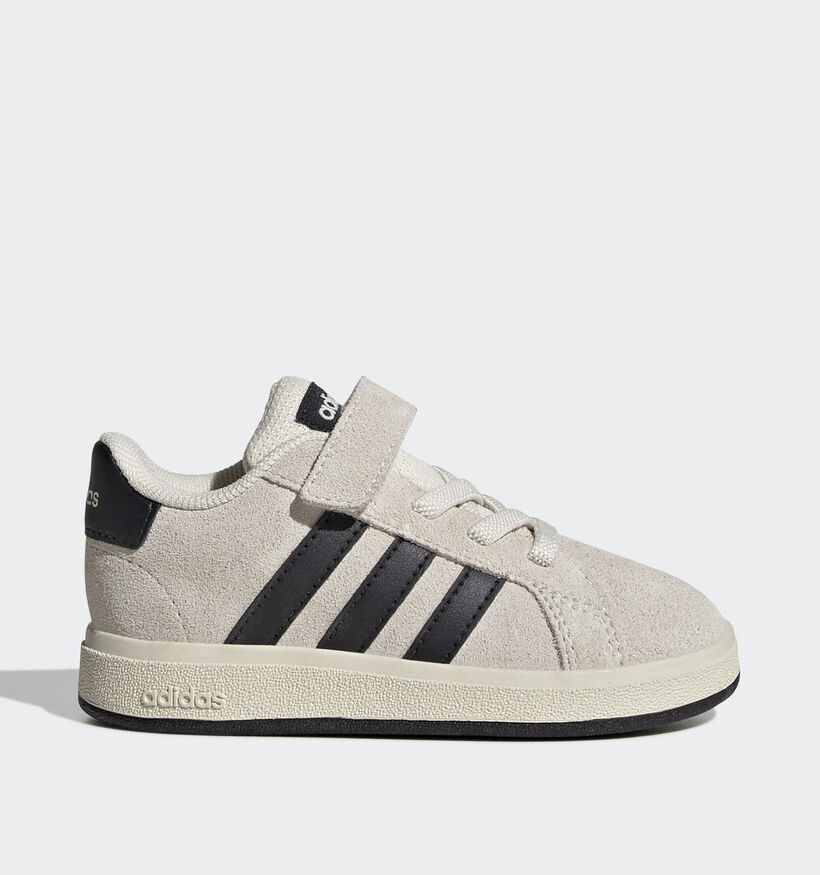 adidas Grand Court 00s Beige/Zwarte Sneakers voor meisjes, jongens (380809) - geschikt voor steunzolen