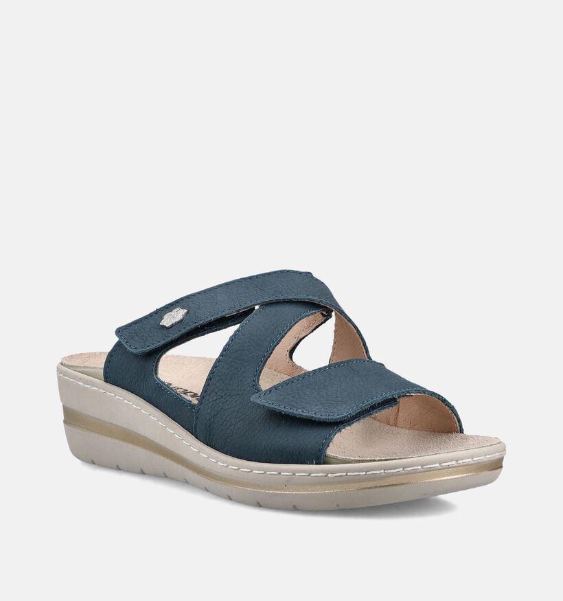 Hush Puppies Tutos Nu-pieds &agrave; talons en Bleu fonc&eacute; pour femmes (370584) - pour semelles orthop&eacute;diques