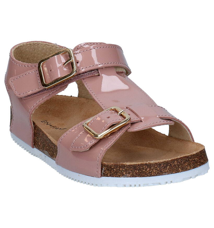 Enfant Sandales en Rose foncé en cuir (288901)