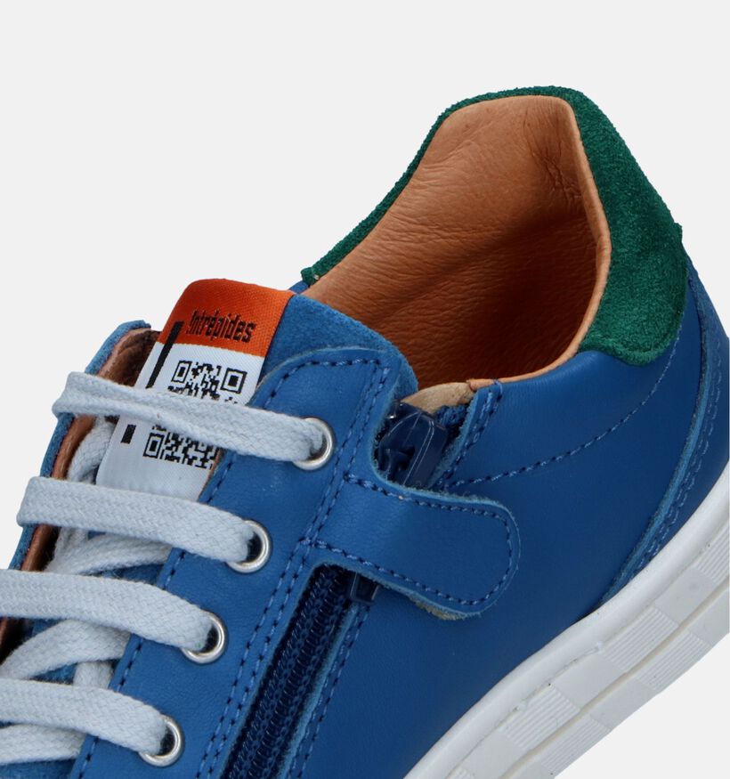 Babybotte Chaussures à fermeture éclair/lacets en Bleu pour garçons (340123)