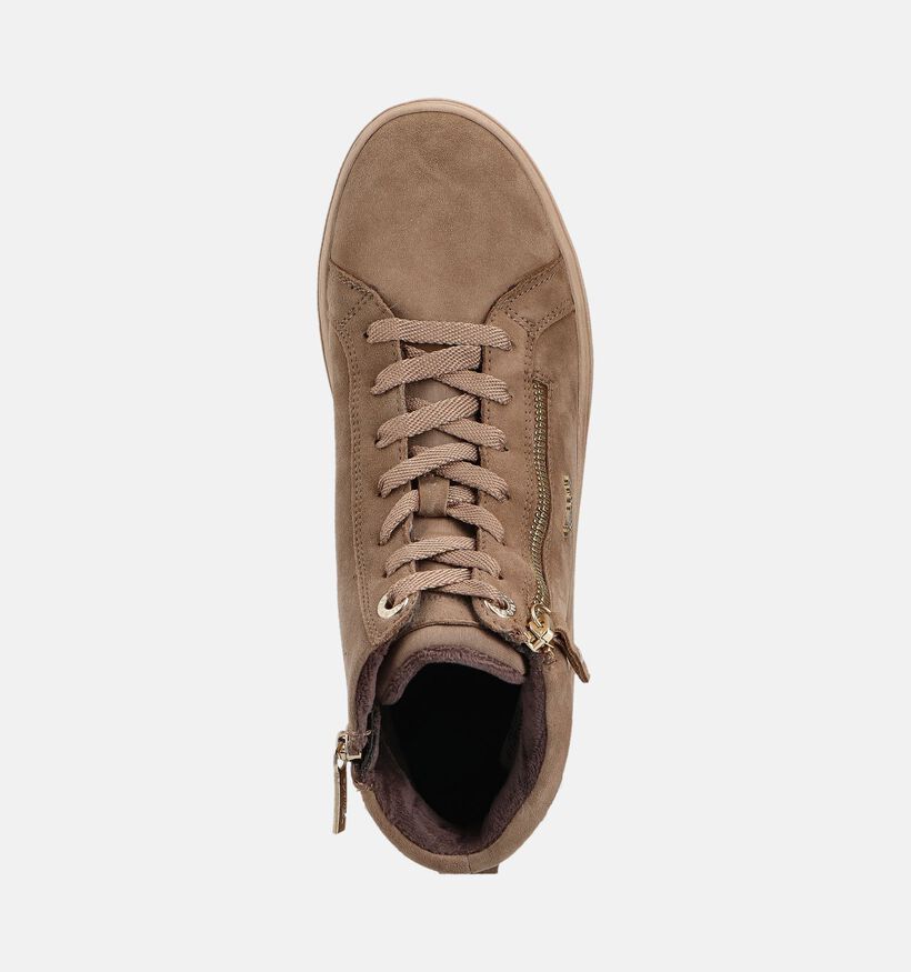 Tamaris Comfort Bruine Hoge Sneakers voor dames (360421) - geschikt voor steunzolen