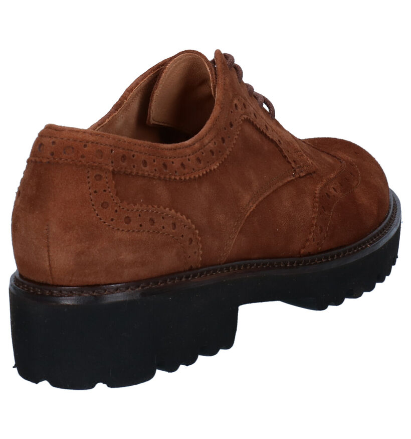 Gabor Best Fitting Cognac Oxford Veterschoenen in nubuck (283537)