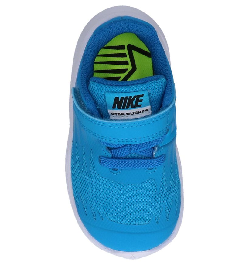 Nike Star Runner Baskets basses en Fluo en textile (219603)