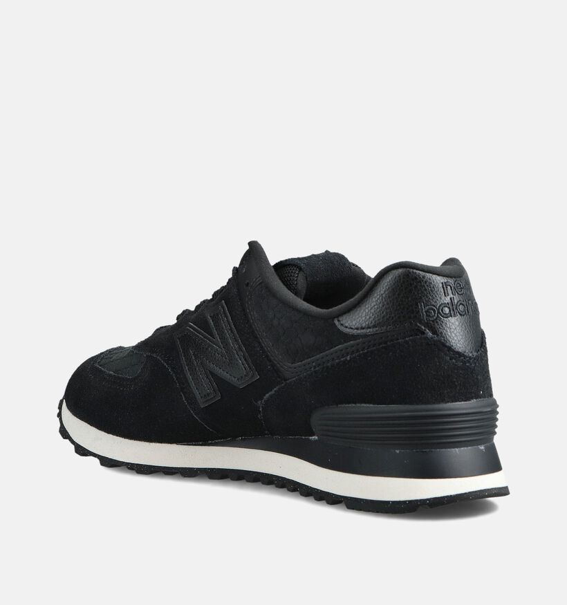 New Balance WL574 Baskets en Noir pour femmes (359234) - pour semelles orthopédiques