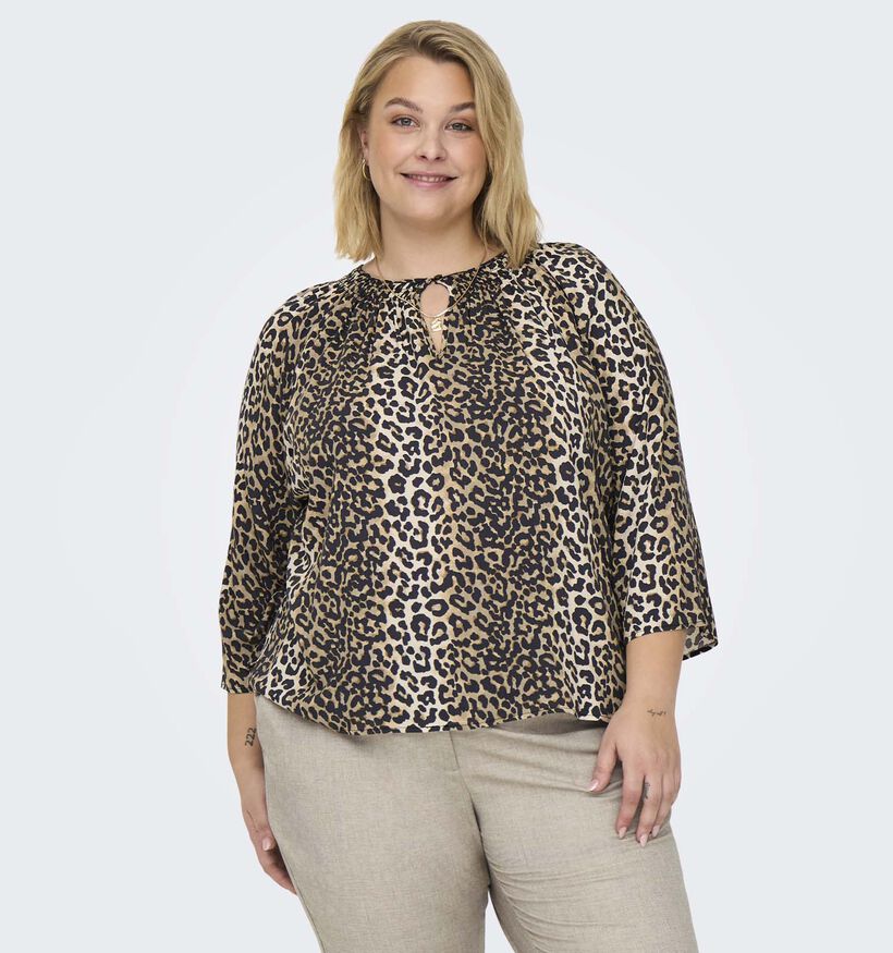ONLY Carmakoma Nova Blouse en Brun pour femmes (353248)