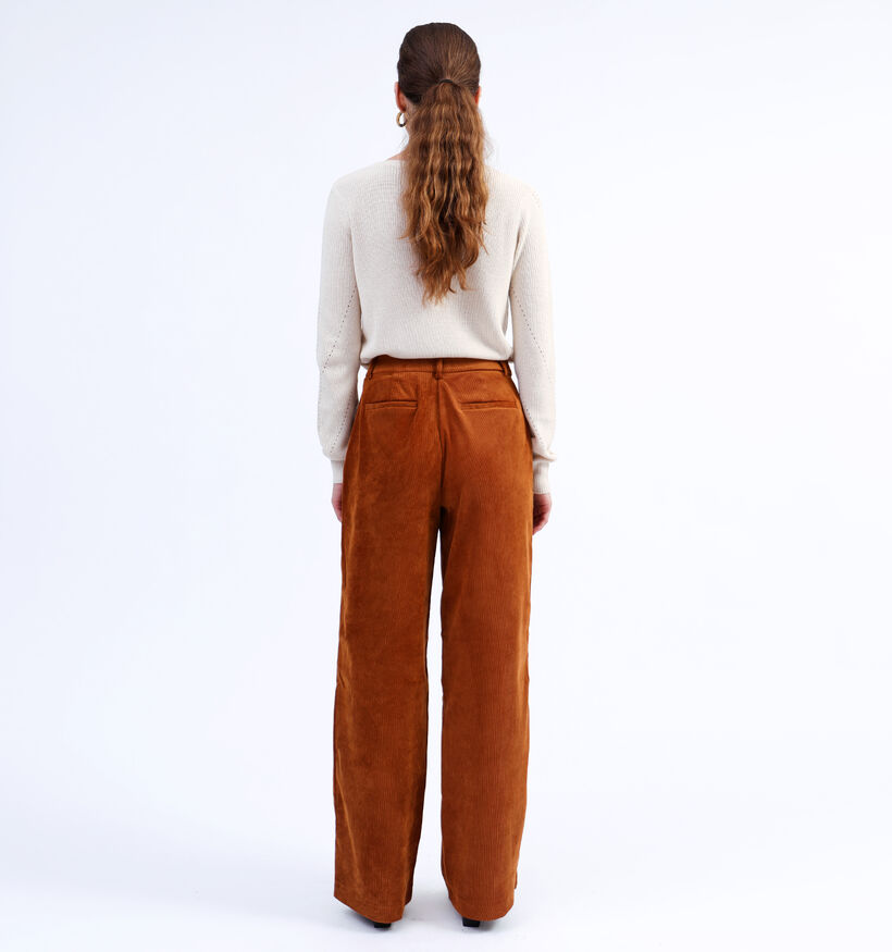 Vila Courdie Pantalon en velours côtelé en Marron pour femmes (328910)