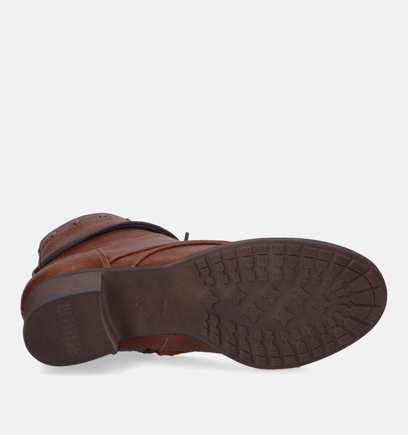 Mustang Bottines à lacets en Cognac pour femmes (331729)