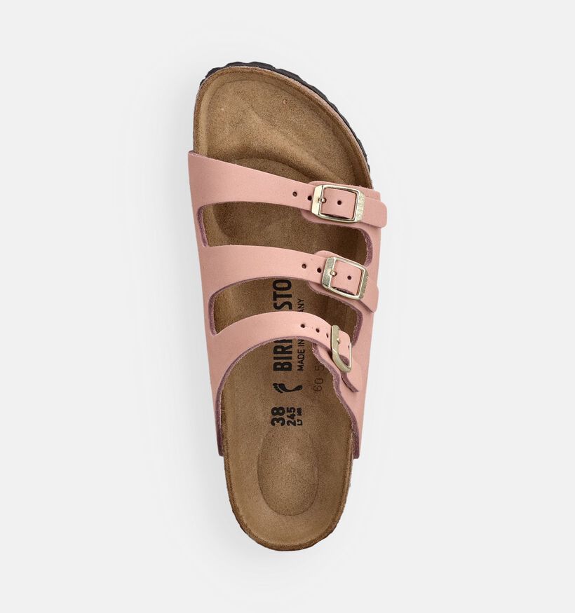 Birkenstock Florida Fresh Nubuk Roze Slippers voor dames (368216)