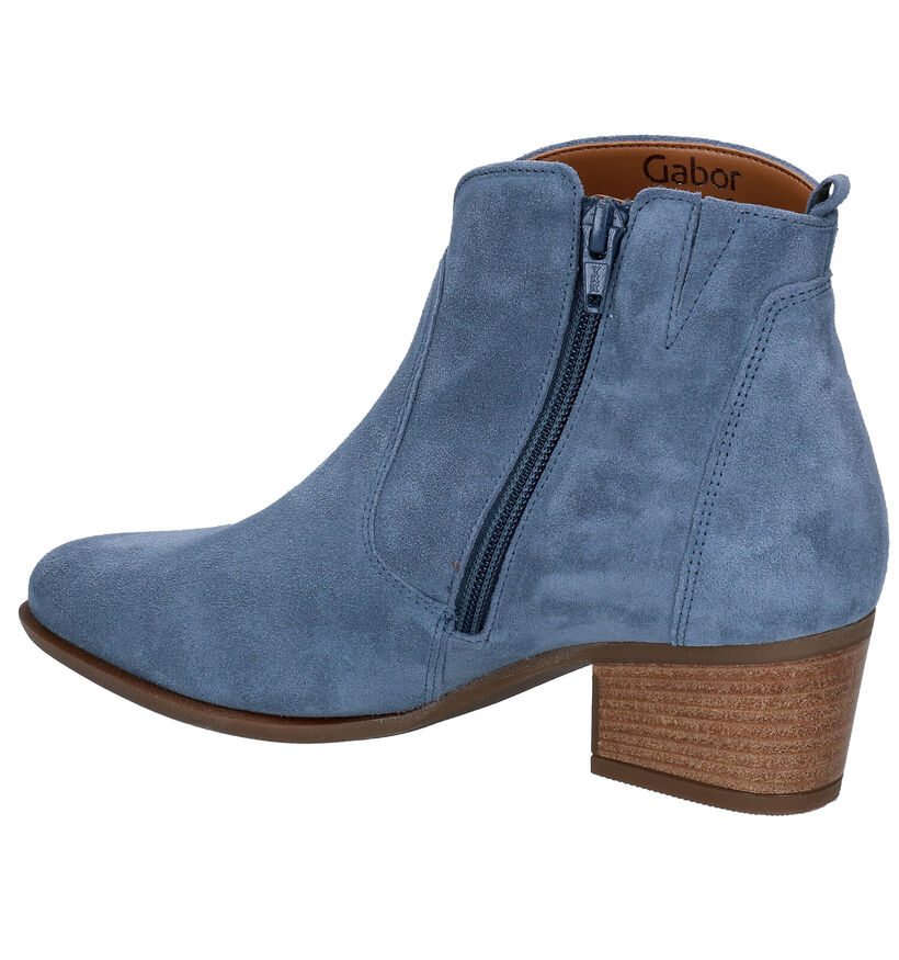 Gabor Groene Enkellaarzen in daim (287774)