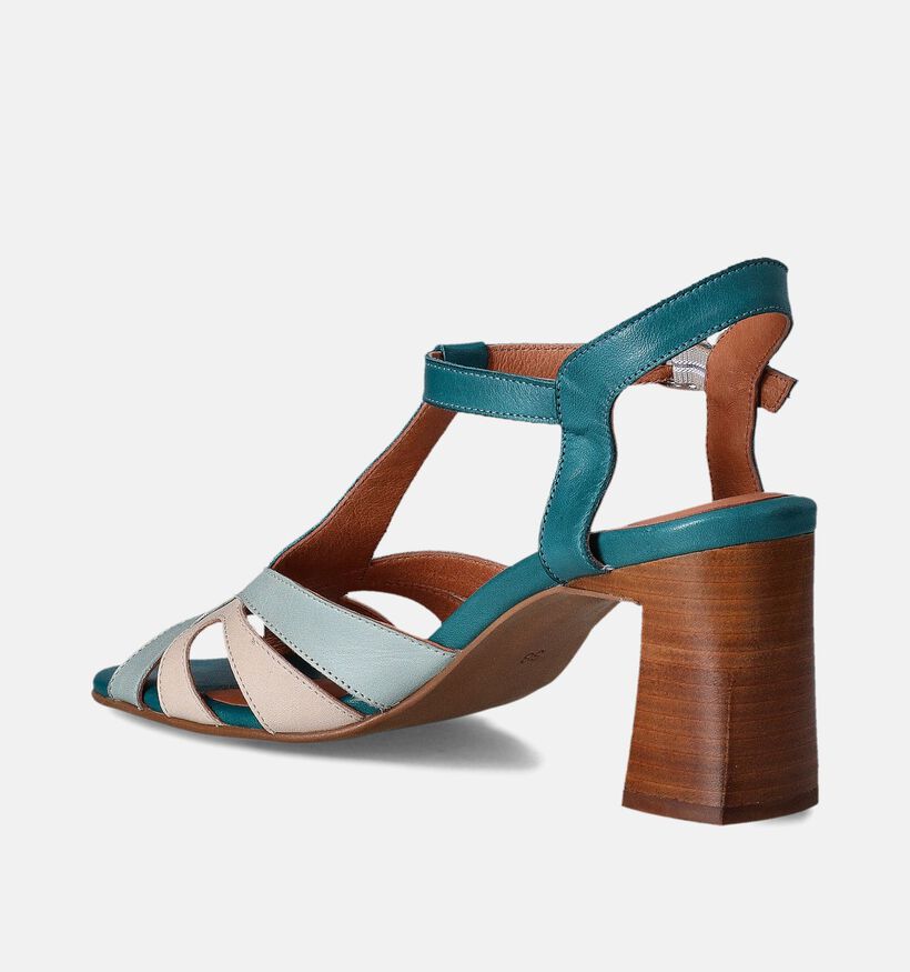Creator Blauwe Sandalen met blokhak voor dames (357783)