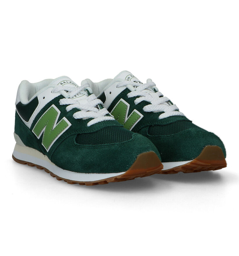 New Balance GC 574 Baskets en Vert pour garçons (319262)