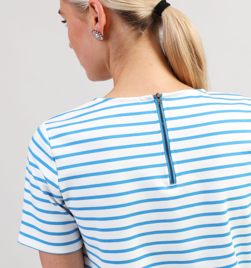 Vero Moda Abby T-shirt rayé en Blanc pour femmes (352197)