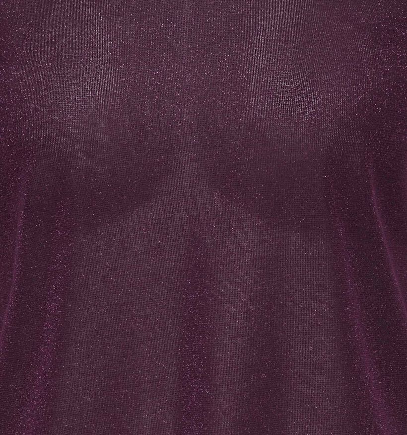 ONLY Carmakoma Silvery T-shirt en Bordeaux pour femmes (381909)