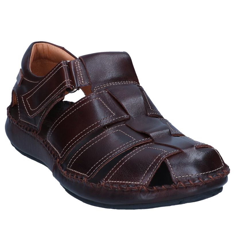 Pikolinos Cognac Sandalen in leer (308024)