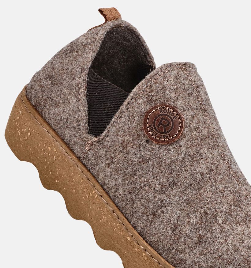 Rohde Foggia Taupe Gesloten Pantoffels voor dames (379803) - geschikt voor steunzolen