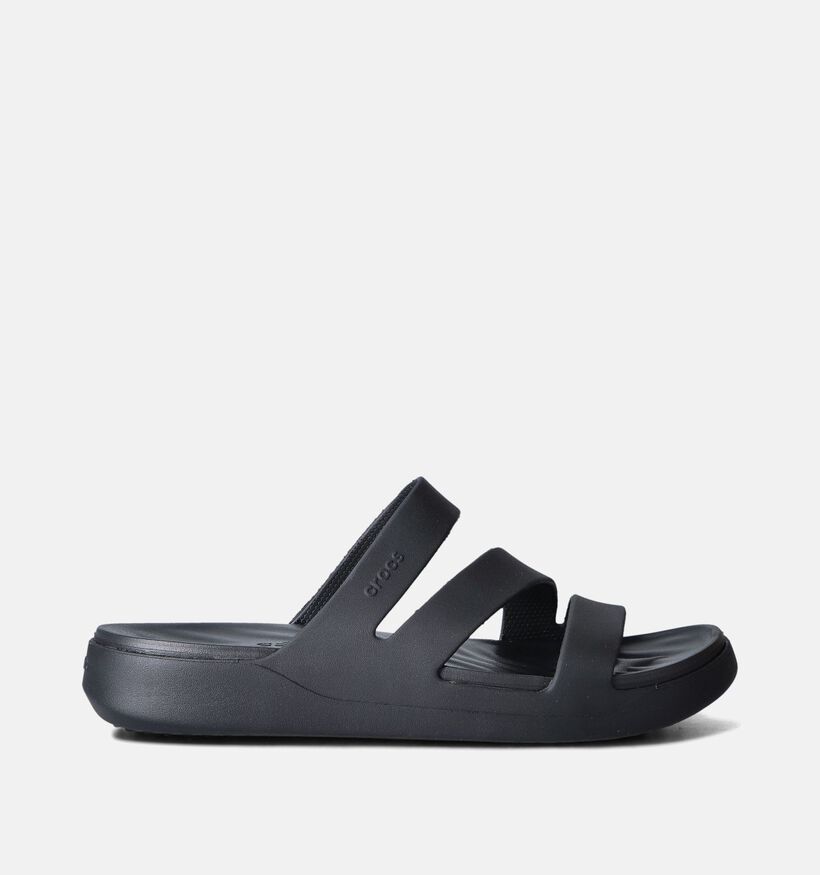 Crocs Getaway Strappy Zwarte Slippers voor dames (356294)