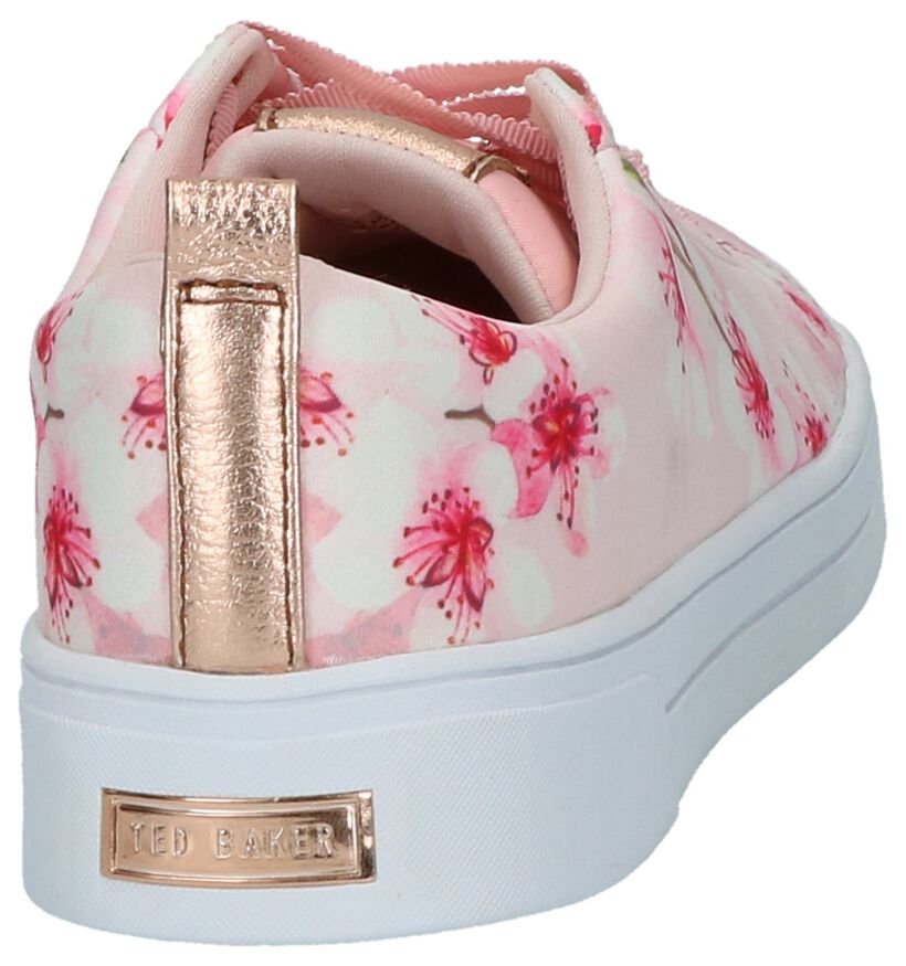 Roze Ted Baker Ahfira Sneakers met Bloemenprint, , pdp