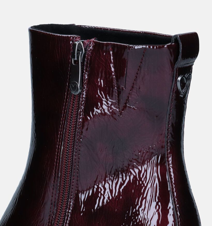 Marco Tozzi Bottines avec talon carré en Bordeaux pour femmes (331064)