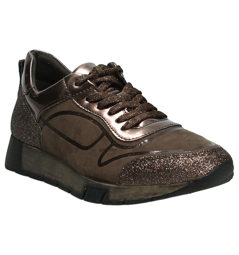 Bronzen Veterschoenen Tamaris in stof (202686)