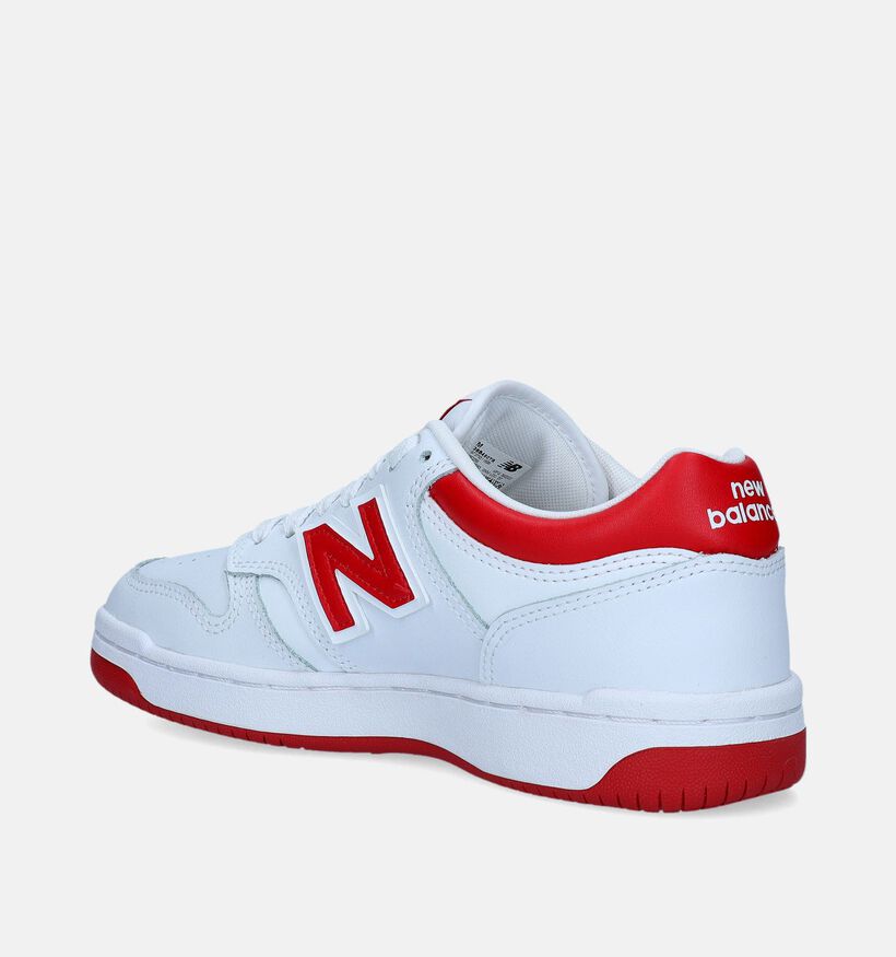 New Balance GSB 480 Witte Sneakers voor jongens, meisjes (334558) - geschikt voor steunzolen