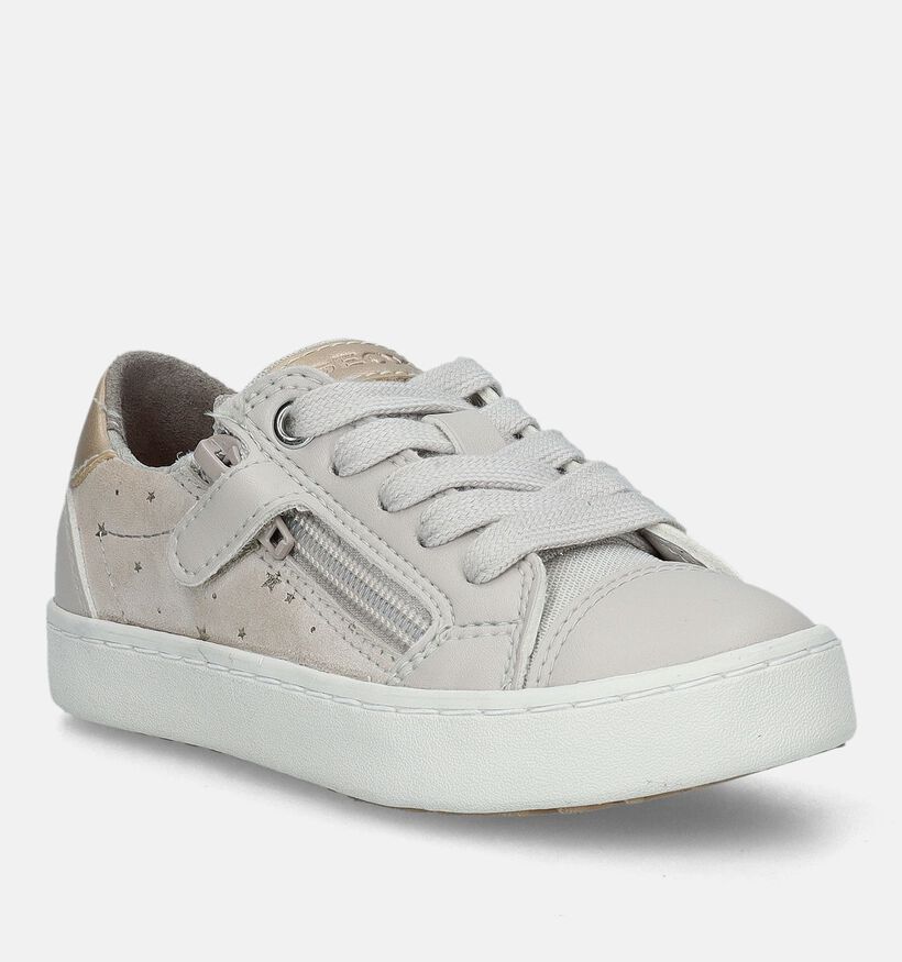 Geox Kilwi Beige Sneakers voor meisjes (335790) - geschikt voor steunzolen