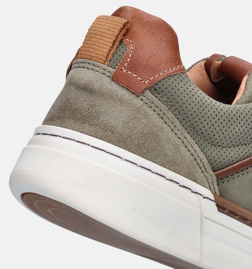 Bufflox Rome Kaki Veterschoenen voor heren (353942) - geschikt voor steunzolen