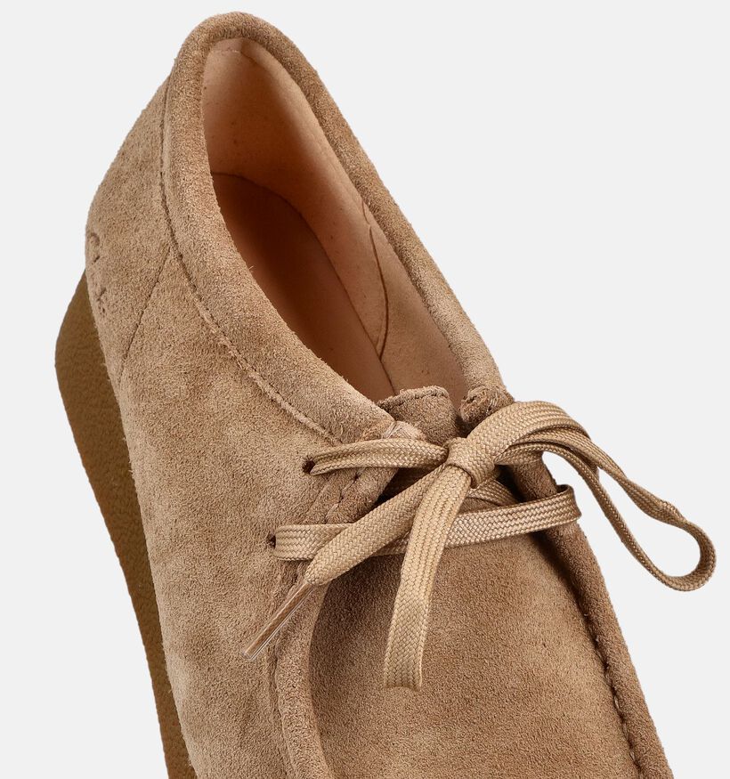 Clarks Wallabee Evosh Beige Veterschoenen voor dames (370562)