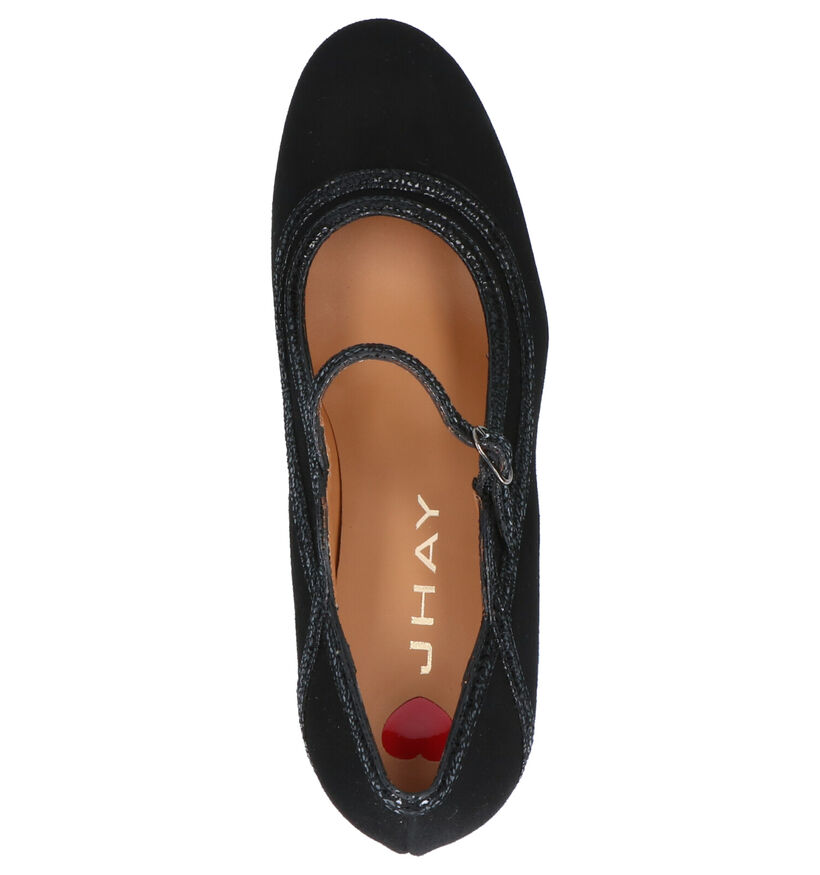 JHay Escarpins à bride en Noir en nubuck (259697)