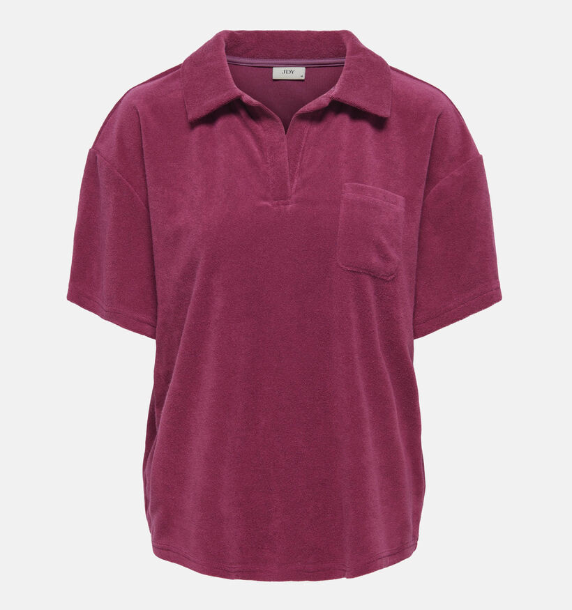 JDY Terry Collar Bordeaux Polo T-shirt voor dames (374846)