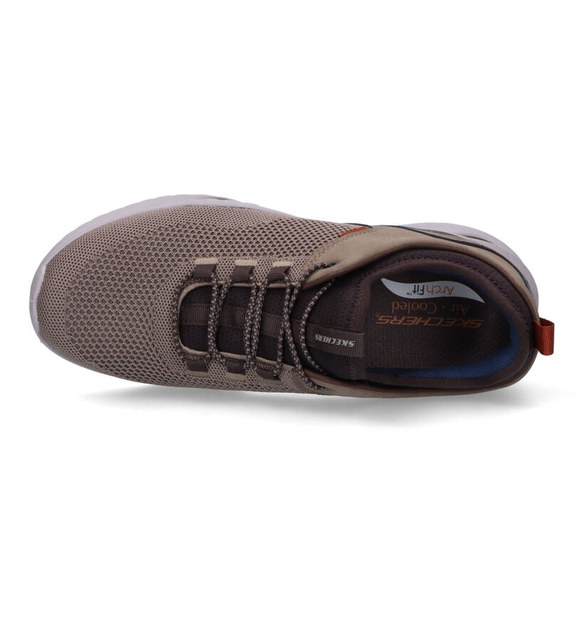 Skechers Arch Fit Orvan Percer Kaki Slip-on Sneakers voor heren (341853) - geschikt voor steunzolen