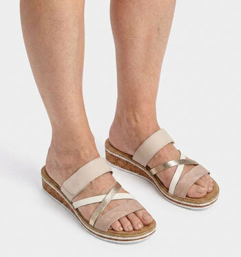 Rieker Slippers Beige/Groen
