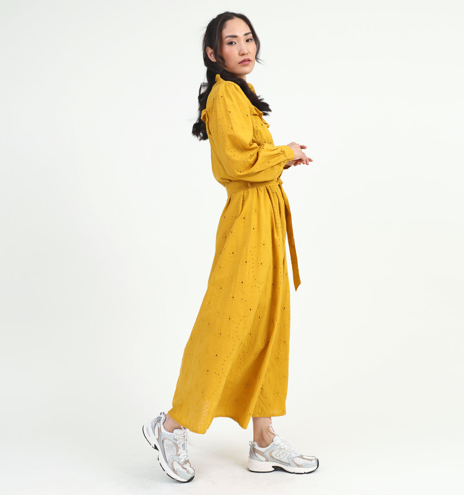 Robe chemise jaune cheap