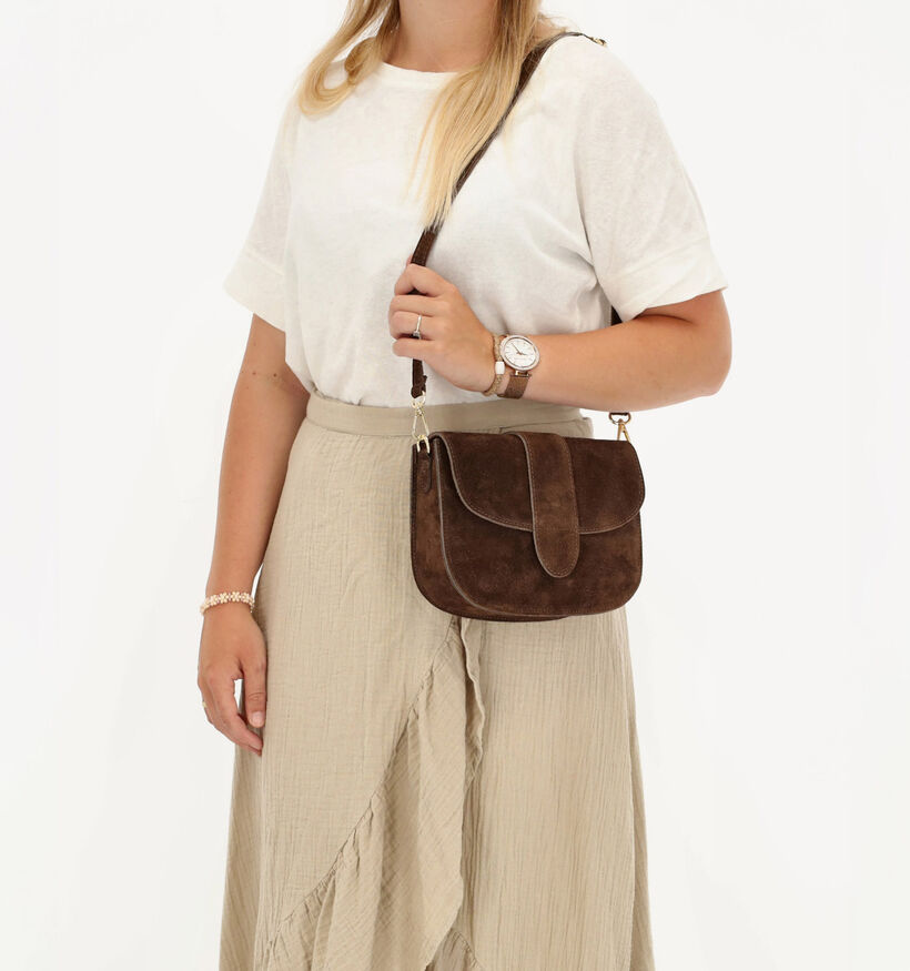 Charm London Donkerbruine Crossbodytas voor dames (373515)