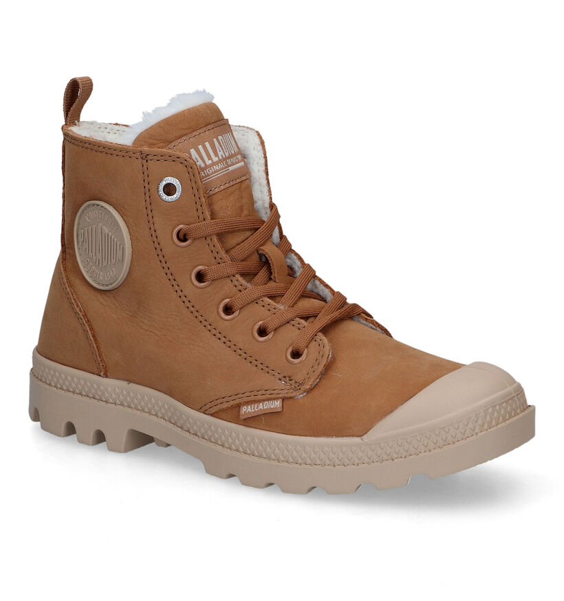 Palladium Pampa Hi Bottines en Camel en nubuck (313500)