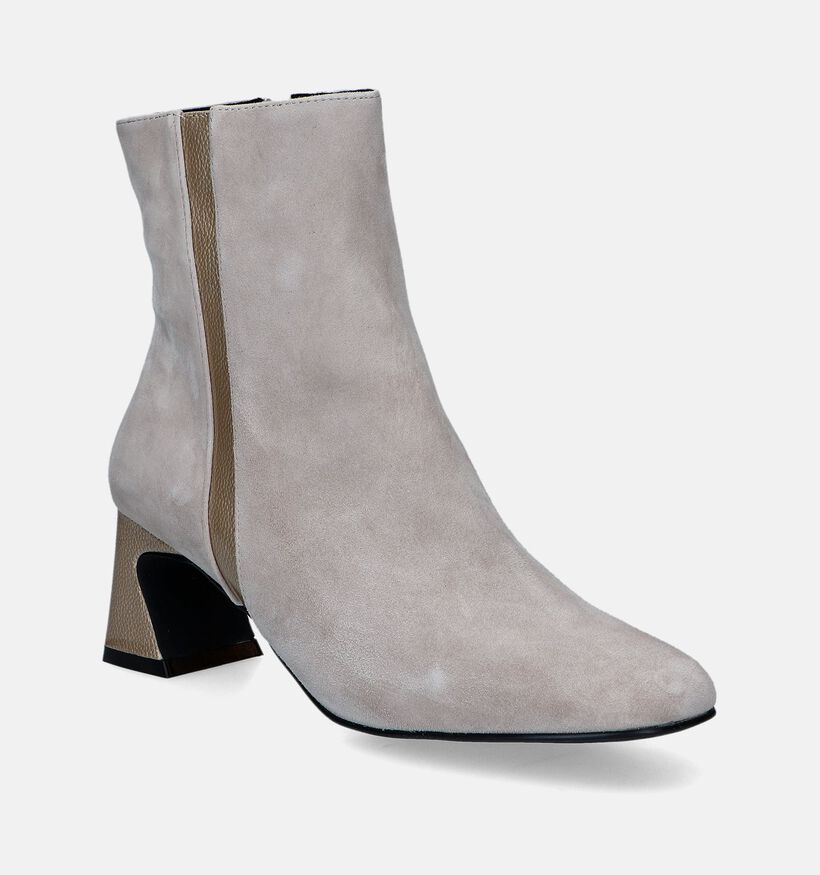 Crinkles Bottines à talons en Beige pour femmes (348025)