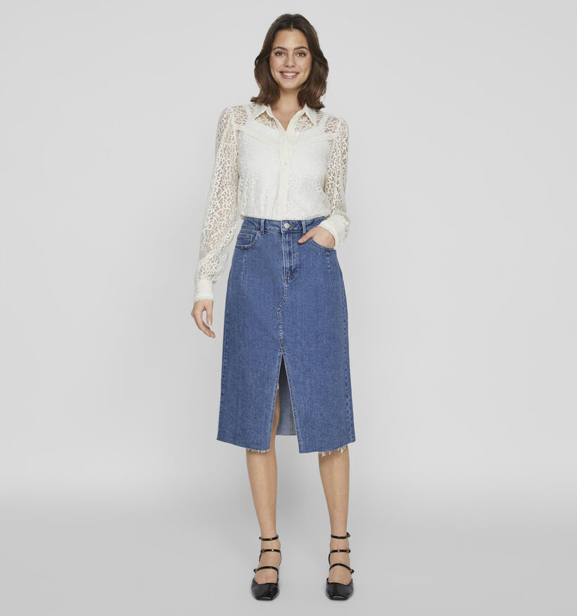 Vila Sol Jupe en jeans en Bleu pour femmes (335007)