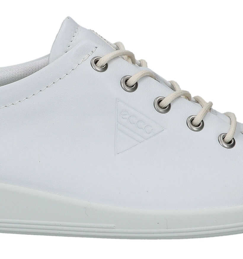 ECCO Soft 2.0 Chaussures à lacets en Blanc pour femmes (307442) - pour semelles orthopédiques