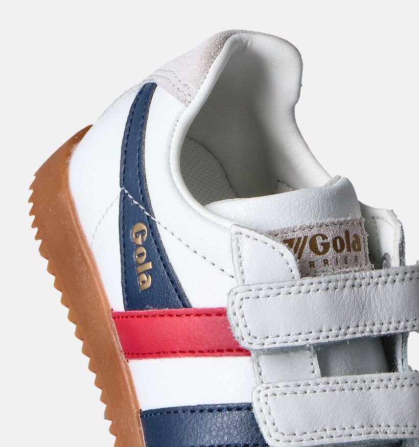 Gola Harrier Leather Witte Velcroschoenen voor meisjes, jongens (362451)