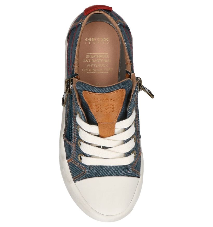 Blauwe Lage Geklede Sneakers Geox in stof (210539)