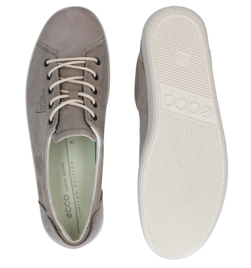 ECCO Soft 2.0 Blauwe Veterschoenen voor dames (336855) - geschikt voor steunzolen