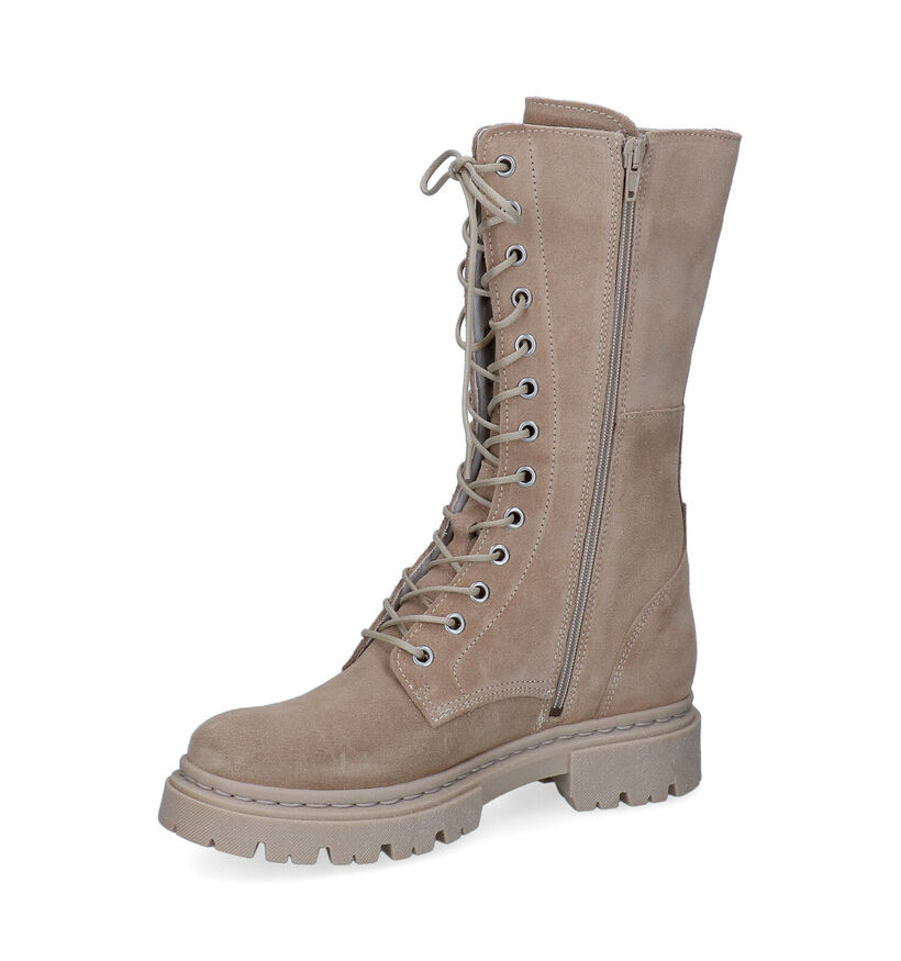 Bullboxer Bottes à lacets en Beige foncé pour femmes (298752)
