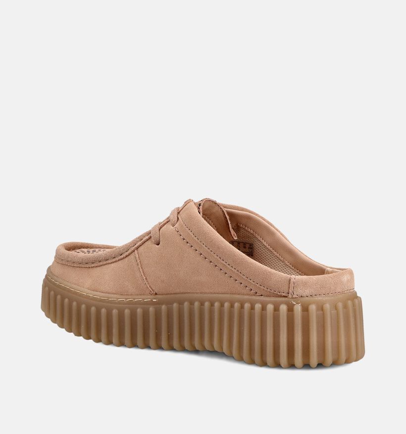 Clarks Torhill Mule Nu-pieds plates en Beige pour femmes (370561) - pour semelles orthop&eacute;diques