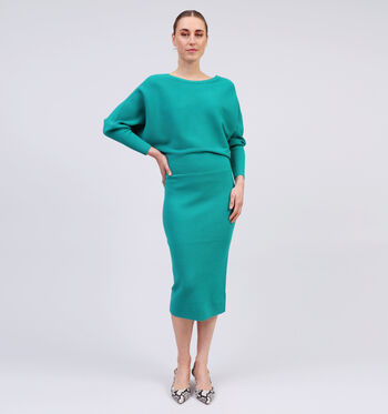 Midi jurk groen