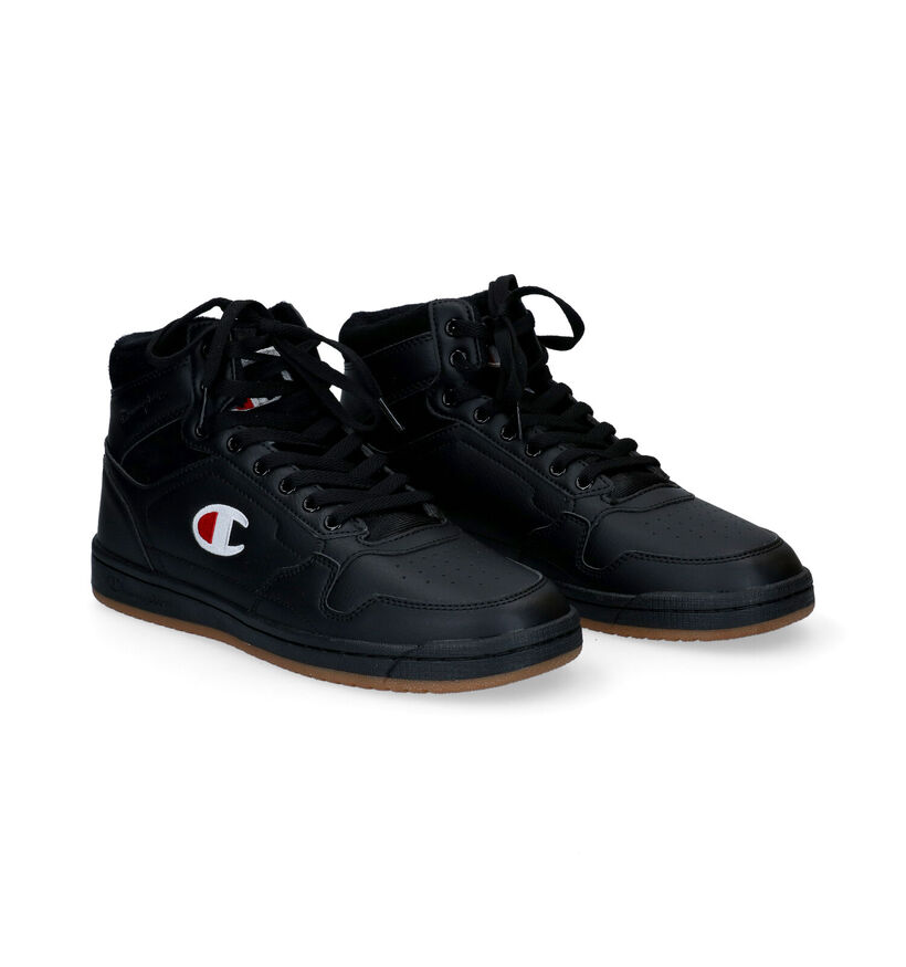 Champion New York Mid Blauwe Hoge Sneakers in kunstleer (294591)