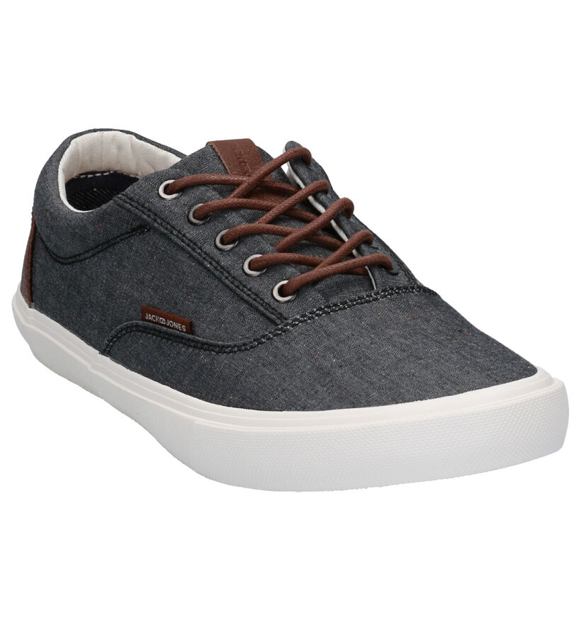 Jack & Jones Vision Classic Chambray Blauwe Veterschoenen in stof (286411)