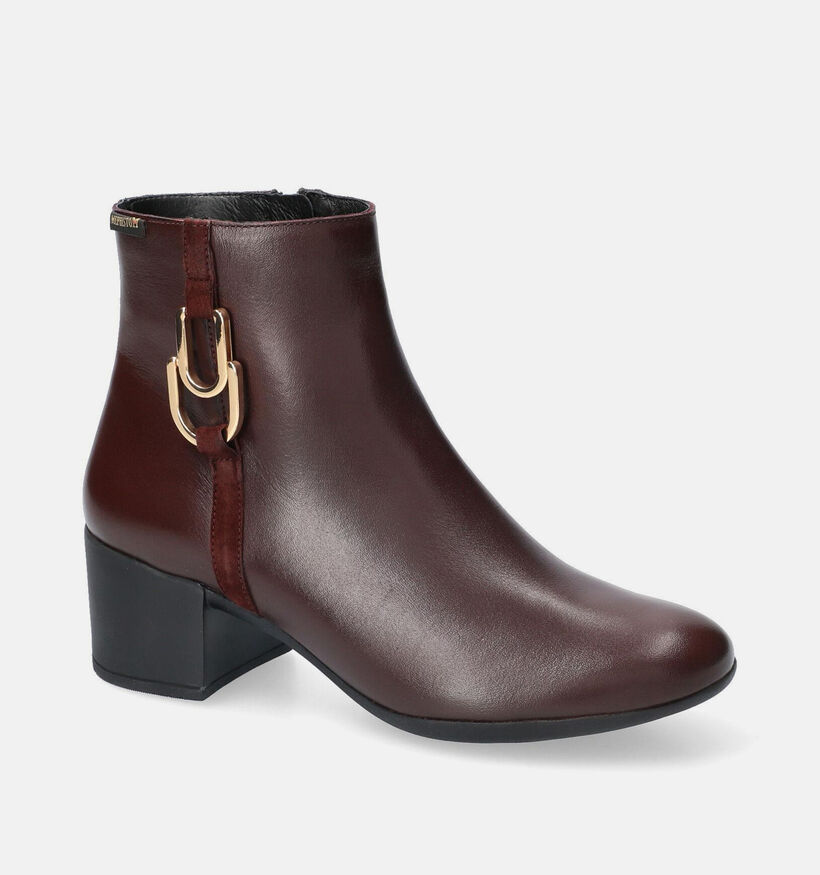 Mephisto Zina Bordeaux Enkellaarzen met Hak voor dames (379081) - geschikt voor steunzolen