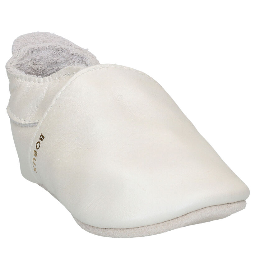 Bobux Simple Shoe Pearl Chaussons pour bébé en Ecru en cuir (280193)