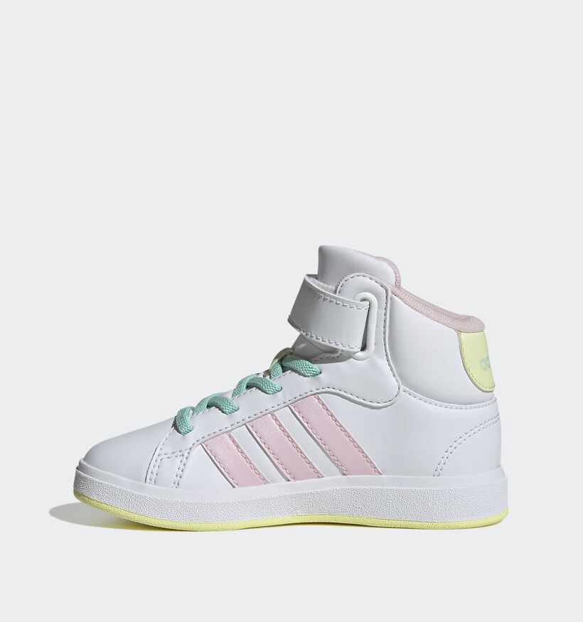 adidas Grand Court Mid K Baskets en Blanc pour filles (343271)