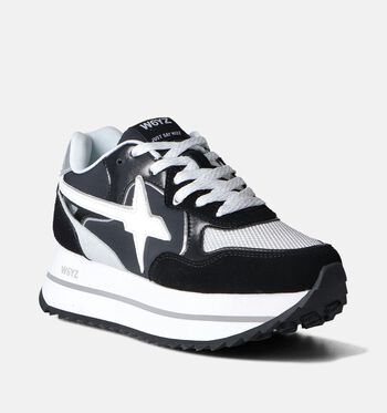 W6YZ Low Baskets Noir/Blanc/Marron/Taupe/Bleu/Rose